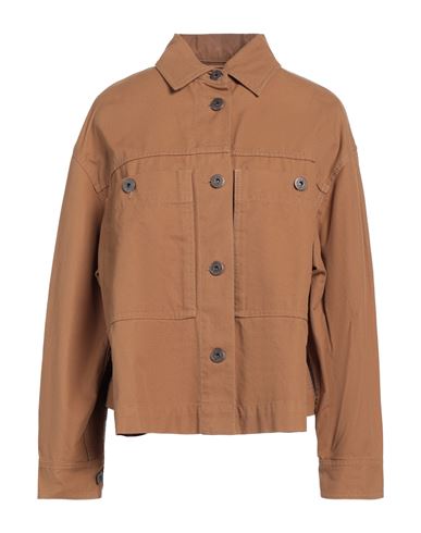 Weekend Max Mara Woman Jacket Camel Size 12 Cotton In Beige