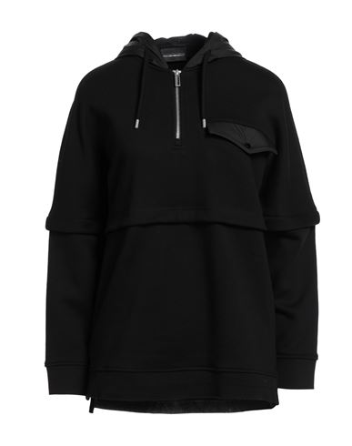 EMPORIO ARMANI EMPORIO ARMANI WOMAN SWEATSHIRT BLACK SIZE S COTTON 