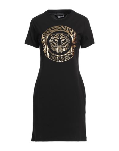 Shop Just Cavalli Woman Mini Dress Black Size L Cotton