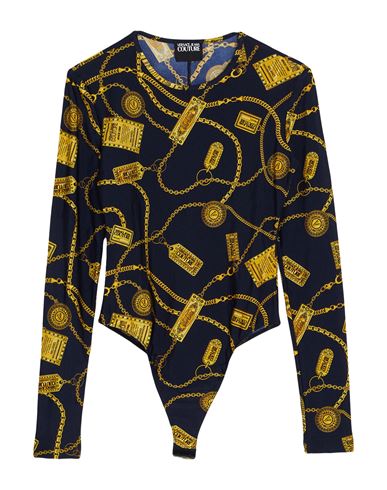 Shop Versace Jeans Couture Woman Bodysuit Navy Size 8 Polyamide, Elastane