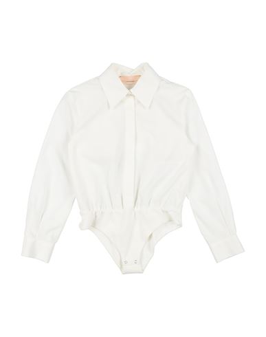 Elisabetta Franchi La Mia Bambina Toddler Girl Bodysuit White Size 6 Cotton, Elastane In White