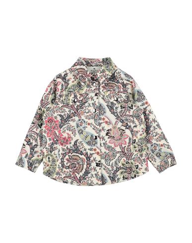 Etro Toddler Girl Denim Shirt Ivory Size 4 Cotton, Elastane In White