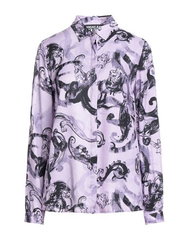 Versace Jeans Couture Woman Shirt Lilac Size 4 Viscose In Purple