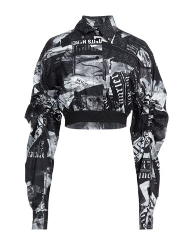 Versace Jeans Couture Woman Shirt Black Size 8 Cotton In Black
