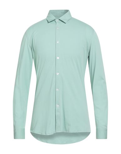 Daniele Alessandrini Homme Man Shirt Light Green Size 16 Cotton In Green