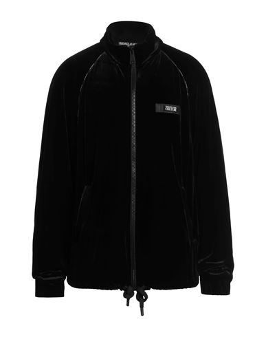 VERSACE JEANS COUTURE VERSACE JEANS COUTURE MAN SWEATSHIRT BLACK SIZE XXXL VISCOSE, POLYAMIDE, ELASTANE 