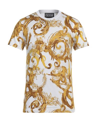 Shop Versace Jeans Couture Man T-shirt White Size L Cotton