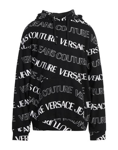 Shop Versace Jeans Couture Man Sweatshirt Black Size L Cotton