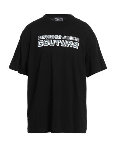 VERSACE JEANS COUTURE VERSACE JEANS COUTURE MAN T-SHIRT BLACK SIZE L COTTON 