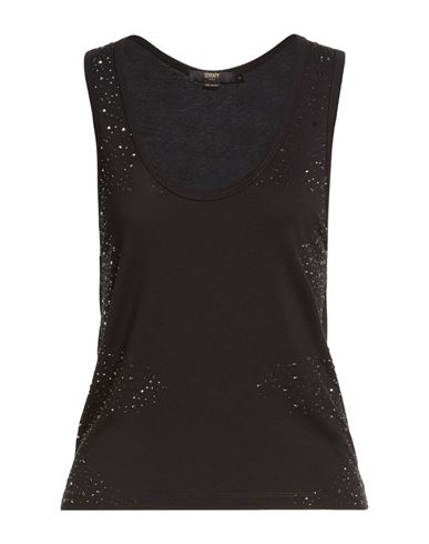 Seventy Venezia Woman Tank Top Black Size M Viscose, Elastane In Black