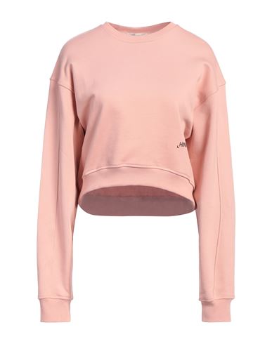 Hinnominate Woman Sweatshirt Salmon Pink Size L Cotton In Salmon Pink
