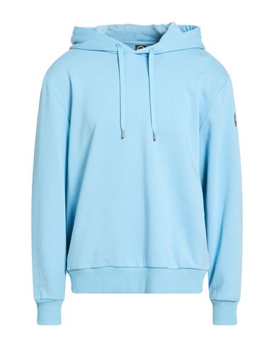 Colmar Man Sweatshirt Sky Blue Size Xxl Cotton, Polyester In Blue