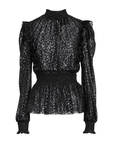 Just Cavalli Woman Top Black Size 8 Polyester In Black