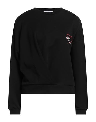 Gaelle Paris Gaëlle Paris Woman Sweatshirt Black Size 1 Cotton, Polyester In Black
