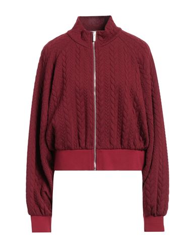 Gaelle Paris Gaëlle Paris Woman Sweatshirt Burgundy Size 1 Polyester, Viscose, Elastane, Polyamide In Red