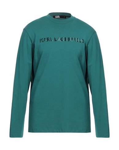 Karl Lagerfeld Man T-shirt Emerald Green Size Xxxl Cotton