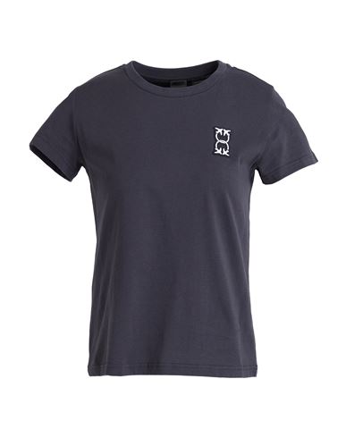 Pinko Woman T-shirt Midnight Blue Size L Cotton, Elastane, Polyester