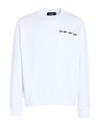 Dsquared2 Man Sweatshirt White Size M Cotton, Elastane In White
