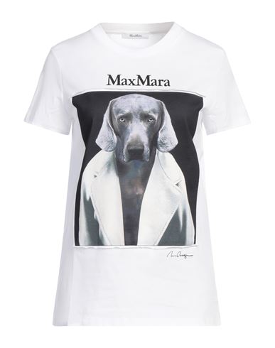 MAX MARA MAX MARA WOMAN T-SHIRT WHITE SIZE L COTTON 