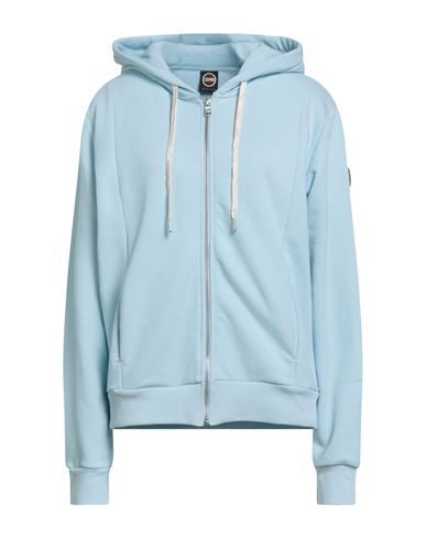 Colmar Woman Sweatshirt Sky Blue Size L Cotton, Polyester In Blue