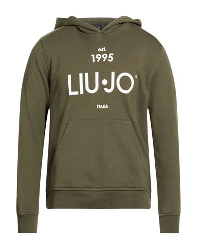 Liu •jo Man Man Sweatshirt Military Green Size L Cotton In Brown