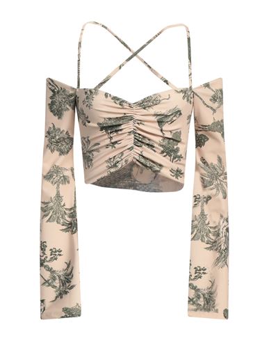 Aniye By Woman Top Beige Size 8 Polyester, Elastane In Beige