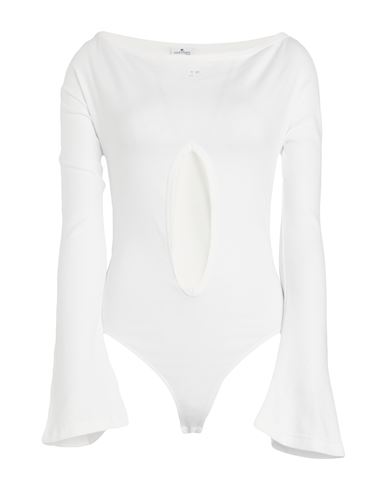 Courrèges Courreges Woman Bodysuit White Size M Cotton In White
