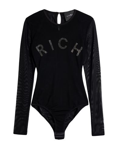 John Richmond Woman Bodysuit Black Size S Nylon, Elastane In Black