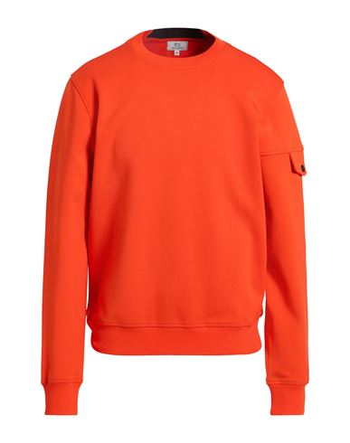 Woolrich Man Sweatshirt Orange Size L Cotton, Polyester, Elastane
