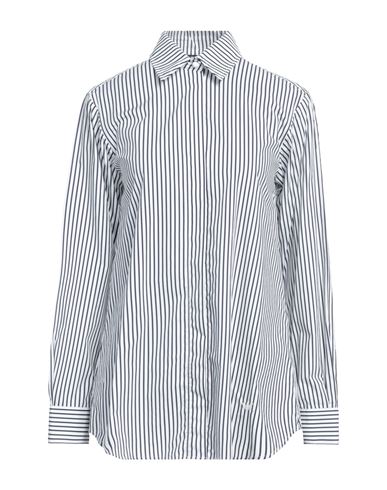 EMPORIO ARMANI EMPORIO ARMANI WOMAN SHIRT MIDNIGHT BLUE SIZE 6 COTTON 
