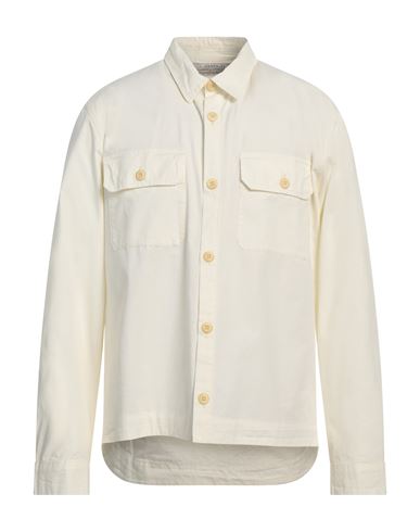 Crossley Man Shirt Ivory Size Xl Cotton, Elastane In White
