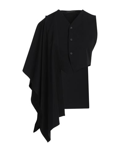 Yohji Yamamoto Woman Top Black Size 3 Wool In Black