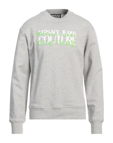Versace Jeans Couture Logo-print Crew Neck Sweatshirt In Grey