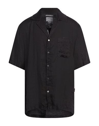 Crossley Man Shirt Black Size 3xl Linen