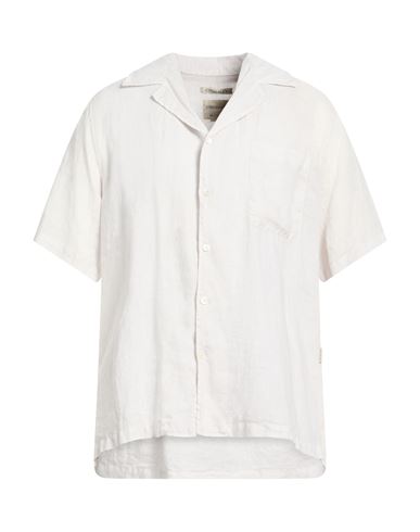 Crossley Man Shirt Light Grey Size M Linen In White