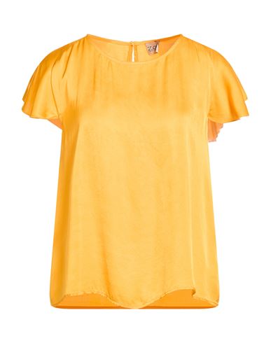 Z.o.e. Zone Of Embroidered Z. O.e. Zone Of Embroidered Woman Top Orange Size L Viscose In Yellow