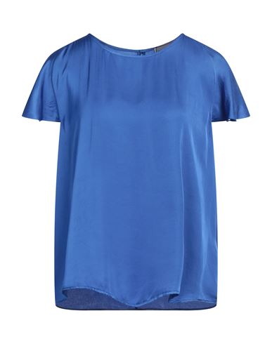 Z.o.e. Zone Of Embroidered Z. O.e. Zone Of Embroidered Woman Top Blue Size L Viscose In Blue