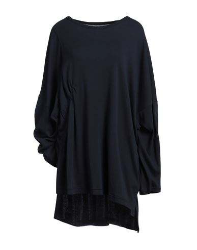 Yohji Yamamoto Woman T-shirt Navy Size 2 Cotton, Cupro In Navy