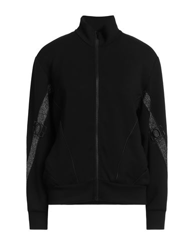 Gaelle Paris Gaëlle Paris Woman Sweatshirt Black Size 4 Polyester, Viscose, Elastane
