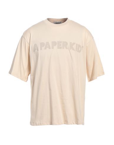 A Paper Kid Man T-shirt Beige Size L Cotton In Beige
