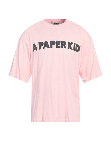 A Paper Kid Man T-shirt Pink Size Xl Cotton In Pink