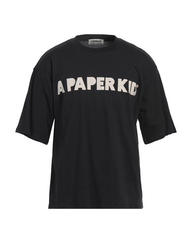 A Paper Kid Man T-shirt Black Size L Cotton In Black