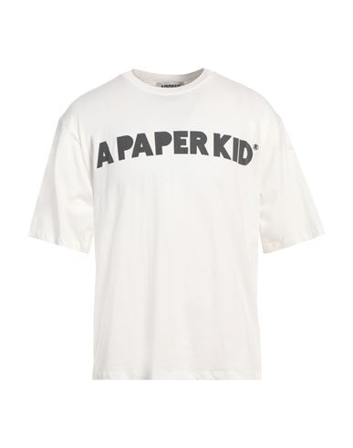 A Paper Kid Man T-shirt Cream Size Xl Cotton In White