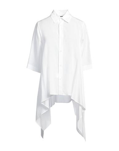 Yohji Yamamoto Collection Woman Shirt White Size 2 Cellulose, Cotton