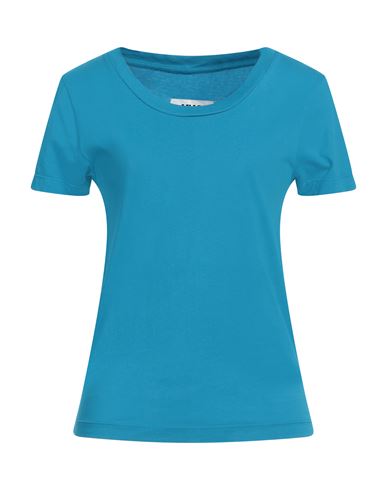 Mm6 Maison Margiela Woman T-shirt Azure Size M Cotton In Blue