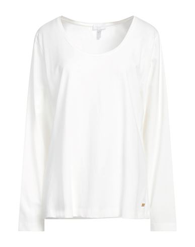Escada Sport Woman T-shirt Off White Size Xl Cotton, Elastane