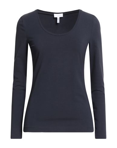 Escada Sport Woman T-shirt Navy Size L Cotton, Elastane