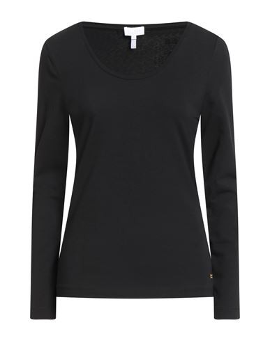 Escada Sport Woman T-shirt Black Size Xl Cotton, Elastane