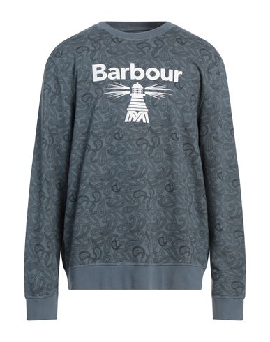 BARBOUR BARBOUR BEACON MAN SWEATSHIRT SLATE BLUE SIZE M COTTON 