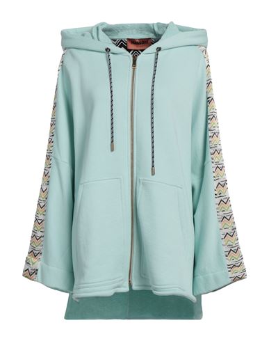 Missoni Woman Sweatshirt Light Green Size L Cotton, Polyamide, Polyester, Viscose